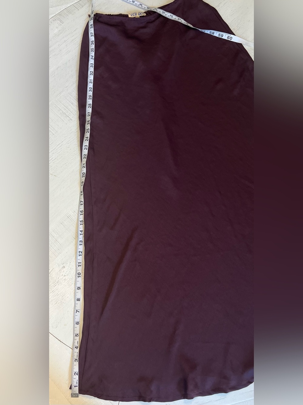 VRG GRL Plum Satin Strapless Maxi Dress - Size 6 AU (US 2 / XS) - Picture 8 of 8